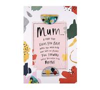 Hallmark Biglietto per la festa della mamma per la mamma, con magnete ricordo, design stravagante, biglietto per la festa della mamma, bianco, rosa, verde, rosso