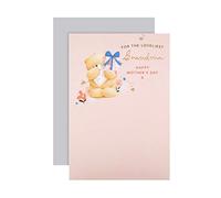 Hallmark Biglietto per la festa della mamma per nonna, simpatico design Forever Friends con fiori e regali, rosa