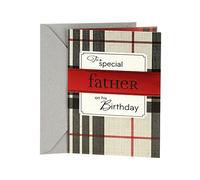 Hallmark Birthday Greeting Card for Father Plaid Tartan