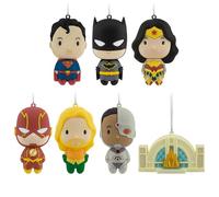 Hallmark DC Comics Justice League Mystery - Decorazioni natalizie in miniatura, set da 2