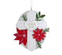 Hallmark Decorazione natalizia religiosa a forma di croce con stelle di Natale