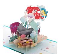 Hallmark Disney - Biglietto pop-up 3D con la Sirenetta, per qualsiasi occasione, compleanno, figlia, sorella, nipote, Ariel, tema subacqueo, blu