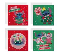 Hallmark Disney Lilo & Stitch - Biglietti di Natale - Confezione da 20 in 4