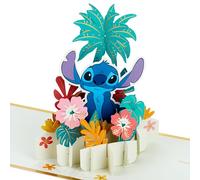 Hallmark Disney Lilo & Stitch, biglietto pop-up 3D per ogni occasione, punto con fiori hawaiani, compleanno, festa del papà, figlia, figlio, nipote, oro