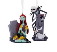 Hallmark Disney Tim Burton's The Nightmare Before Christmas Jack Skellington e Sally ornamenti natalizi, set di 2
