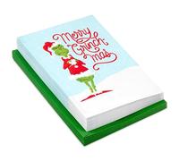 Hallmark Dr. Seuss - Biglietti di Natale con scritta Merry Grinchmas (16 biglietti e 16 buste)