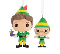 Hallmark Funko POP! Decorazione per albero di Natale a forma di elfo, Buddy the Elf & Papa Elf, confezione da 2