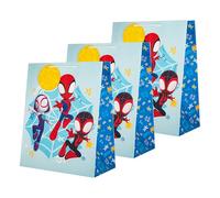 Hallmark Grande sacchetto regalo, confezione da 3, motivo Spiderman, compleanno, Natale, bambini, blu