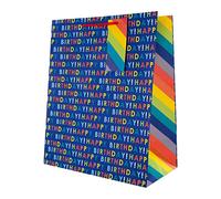 Hallmark Grande sacchetto regalo di compleanno - design con testo arcobaleno
