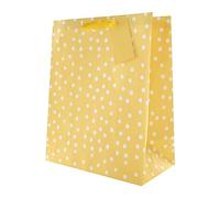 Hallmark Grande sacchetto regalo per Pasqua - giallo e bianco a pois