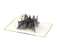 Hallmark Harry Potter, biglietto pop-up 3D per ogni occasione, boccino d'oro, manico di scopa, compleanno, festa del papà, Natale, figlia, figlio, nipote, mondo magico, oro