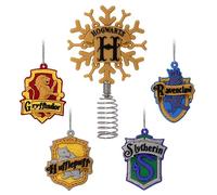 Hallmark Harry Potter, puntale per albero di Natale in miniatura da 12,7 cm e mini ornamenti da 4,8 cm, set da 5, infrangibile