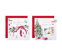 Hallmark Lucy Cromwell - Biglietti di Natale per beneficenza, confezione da 16, in 2 motivi classici