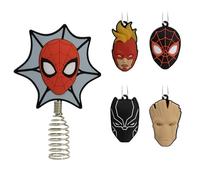 Hallmark Marvel Super Heroes - Mini puntale per albero di Natale e ornamenti, set da 5