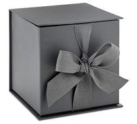 Hallmark Nastro grigio e carta riempita piccola scatola regalo con coperchio, grigio ardesia