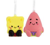 Hallmark Nickelodeon SpongeBob SquarePants e Patrick Better Together - Set di 2 decorazioni natalizie magnetiche, infrangibili