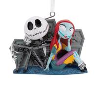 Hallmark Ornamento da appendere con Jack Skellington e Sally nel cimitero, The Nightmare Before Christmas, decorazione per albero