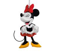 Hallmark Ornamento da appendere con Minnie Mouse, decorazione per albero Disney, nero, bianco, rosso