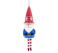 Hallmark Ornamento natalizio con gnomo con gambe penzolanti, 25574078, ornamento gnomo, altezza 10,2 cm x larghezza 2,9 cm x lunghezza 2,5 cm