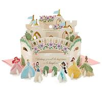 Hallmark Paper Wonder - Biglietto di auguri di compleanno per bambini, motivo: principessa Disney, con statuette di carta
