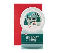 Hallmark Paper Wonder - Biglietto di Natale pop-up 3D Oh What Fun Snow Globe