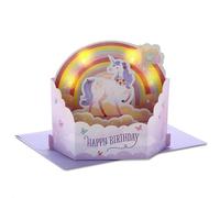 Hallmark Paper Wonder - Biglietto pop-up per compleanno musicale, motivo: unicorni e arcobaleni