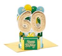 Hallmark Paper Wonder Collection, biglietto di auguri pop-up 3D per 60° compleanno