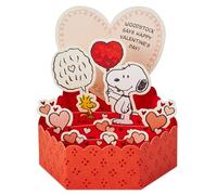Hallmark Paper Wonder Mini biglietto di San Valentino - 3D rosso Snoopy & Woodstock design