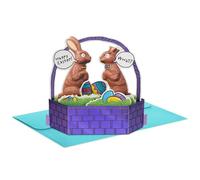 Hallmark Paper Wonder Shoebox - Biglietto di auguri pasquale pop-up divertente (coniglietti di cioccolato) per bambini, amici, familiari