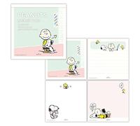 Hallmark Peanuts Snoopy Memo Pad, verde, 812256 100 x 100 mm 100 fogli 4 disegni