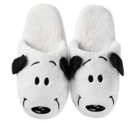 Hallmark Peanuts Snoopy Slippers Pantofole, Poliuretano, Schiuma di polietilene, Bianco, Nero, Size S/M (Fits up to UK Size 6)