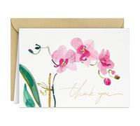 Hallmark Pink Orchid - Biglietti di ringraziamento (20 biglietti vuoti con buste) per addio al nubilato, baby shower, matrimoni, compleanni