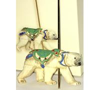 Hallmark Ricordo 2007 Grand Orso Polare #4 Carosello Ride Natale Ornamento Nuovo