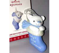 Hallmark Ricordo 2017 Bambino DA Primo Natale Datato Tree Ornamento Orsacchiotto