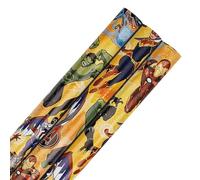 Hallmark Rotolo di carta regalo, confezione da 3 pezzi in 1, motivo: Marvel Avengers, 2 m ciascuno, per compleanno, Natale, colore: giallo