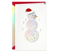 Hallmark Signature Holiday Card (Disco Ball Snowman)