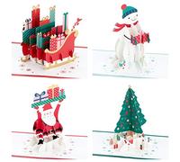 Hallmark Signature Paper Wonder Pop Up - Assortimento di biglietti natalizi (4 biglietti con buste)