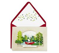 Hallmark Signature Peanuts - Biglietto di auguri di compleanno (Snoopy Canoe)