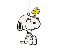 Hallmark SNOOPY and WOODSTOCK - Decorazione in metallo per albero di arachidi, decorazione da appendere in metallo, ornamento natalizio da appendere, regali per Natale