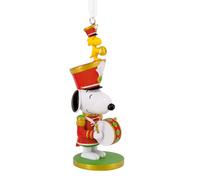 Hallmark SNOOPY - Schiaccianoci ornamentale, decorazione per albero, arachidi, da collezione, rosso, bianco