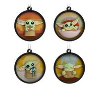 Hallmark Star Wars: The Mandalorian Grogu Scenes, mini ornamenti natalizi, infrangibili, set di 4 pezzi, il 4 maggio