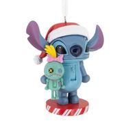 Hallmark Stitch & Scrump - Ornamento schiaccianoci per albero, Disney, Lilo e Stitch, da collezione, blu