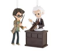 Hallmark Storied Moments - Decorazione per Albero di Harry Potter e Ollivander in Resina - Ornamento Natalizio da Appendere - Regalo per Natale