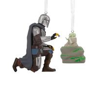 Hallmark Storied Moments, The Mandalorian & Grogu, decorazione per albero di Star Wars, ornamento da appendere in resina, ornamento da appendere per Natale, regali per Natale