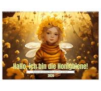 Hallo! Ich bin die Honigbiene (Wandkalender 2026 DIN A2 quer), CALVENDO Monatskalender: Kids, die die Bienenwelt mit Fantasie erobern