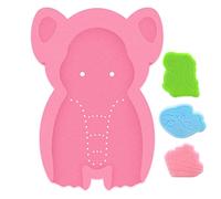HALLO Morbida spugna da bagno per neonati con elefante, tappetino da bagno per neonati in schiuma comoda e antiscivolo, senza odori (rosa)
