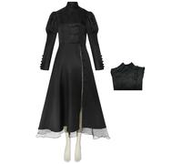 Hallojojo Donna Elphaba Cosplay Costume Set Wicked Strega Costume Nero Gotico Abito da Strega Natale Halloween Carnevale Party Stage Performance Vestire Adulto