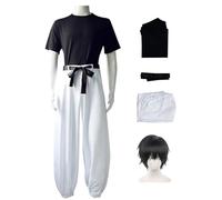 Hallojojo Fushiguro Toji Cosplay Costume Completo con Parrucca Anime Jujutsu Kaisen Cosplay Outfit Toji Fushiguro Uniforme Natale Halloween Carnevale Party Stage Performance Adulti