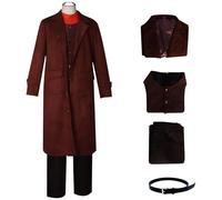 Hallojojo Hagrid Costume Uomo Cosplay Magia Accademia Rubeus Hagrid Uniforme Set Giacca Gilet Camicia Pantaloni Cintura per Fancy Dress Up Halloween Carnevale Festa Compleanno Mascherata Costume