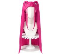 Hallojojo Mira Cosplay Parrucca Donna 80CM Rose Lungo Dritto Parrucca Fancy Dress Up Demone Cacciatore Girlgroup Mira Halloween Carnevale Festa Mascherata Costume Accessori Anime Show Wig